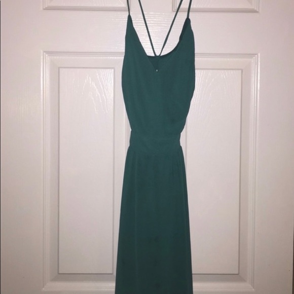 Open back straps emerald dress - Picture 4 of 4